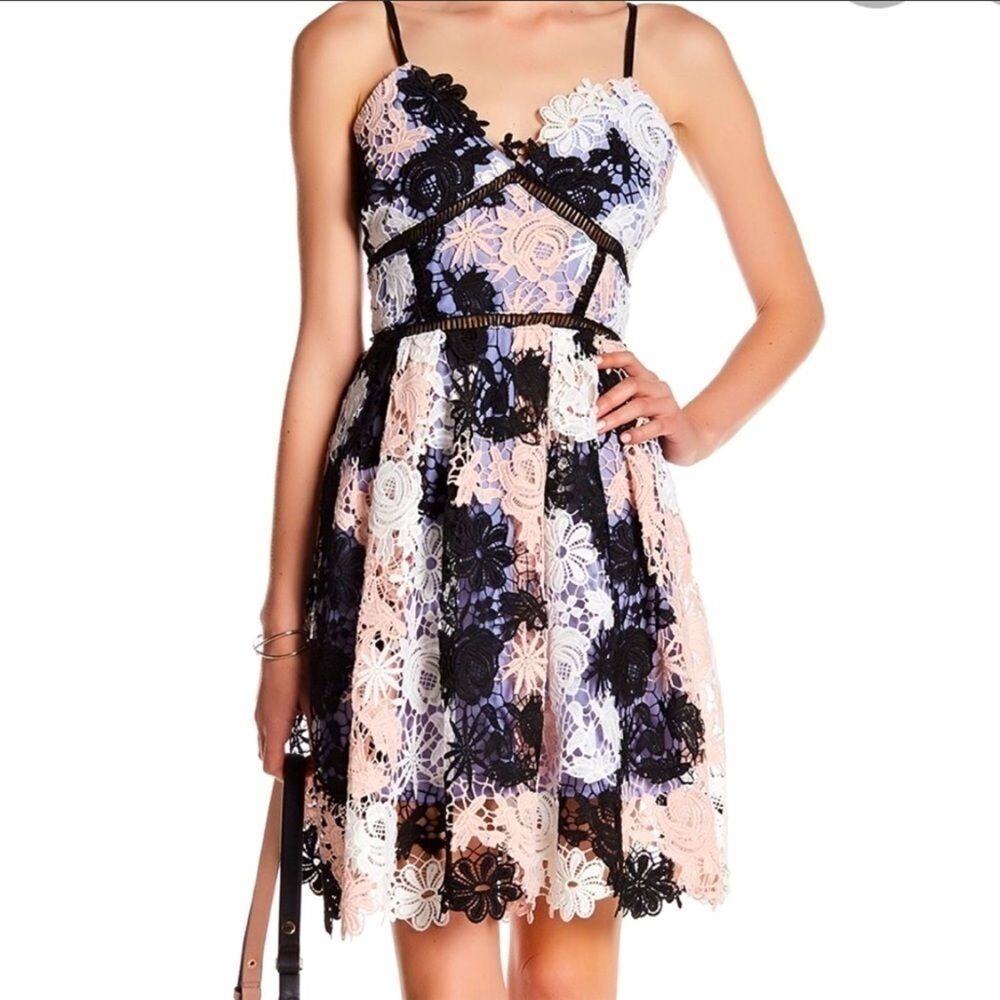 NWT Romeo & Juliet Couture Floral Lace Dress Sz M Babydoll Coquette Y2K Romantic
